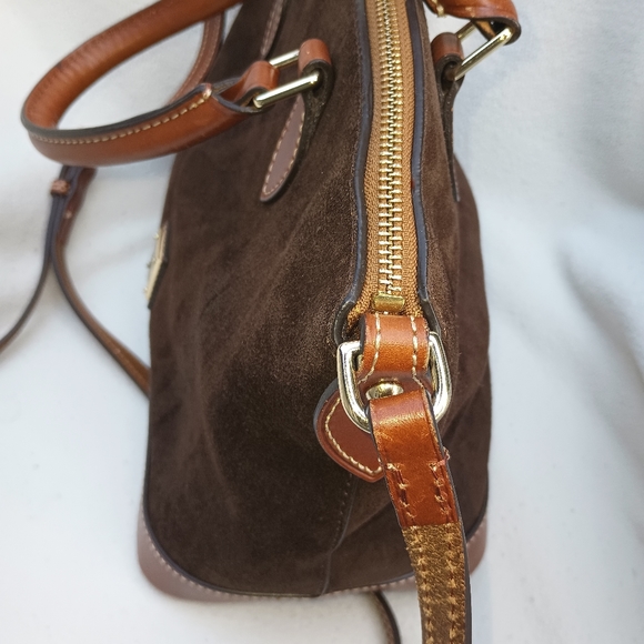Dooney and Bourke brown suede Darcy satchel - Picture 10 of 10